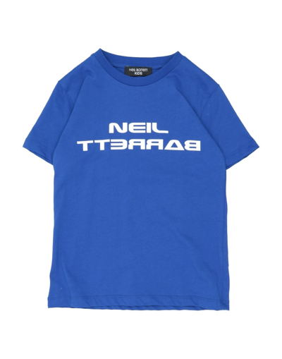 Shop Neil Barrett Toddler Boy T-shirt Blue Size 4 Cotton