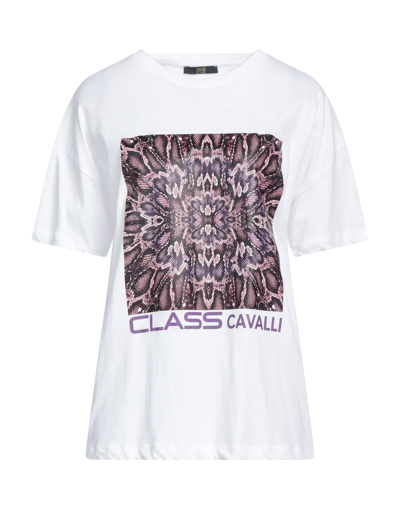 Shop Cavalli Class Woman T-shirt White Size S Cotton