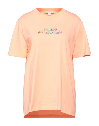 Shop Stella Mccartney Woman T-shirt Apricot Size 8-10 Cotton, Elastane In Orange