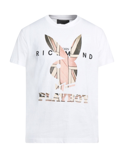 Shop John Richmond X Playboy Man T-shirt White Size M Cotton