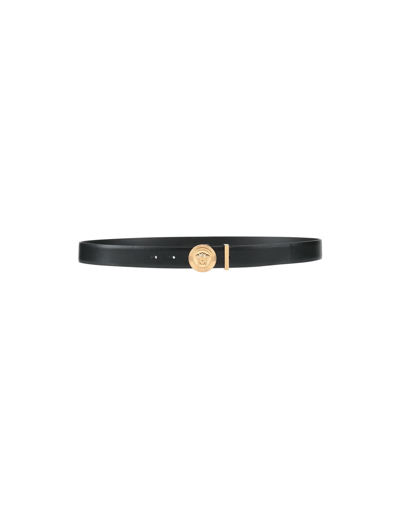 Shop Versace Man Belt Black Size 39.5 Soft Leather
