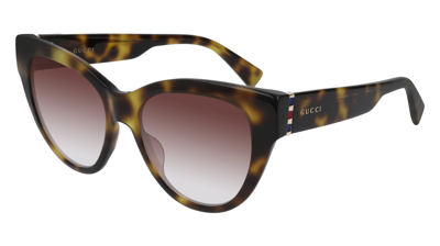 Shop Gucci Gg0460s 004 Cat Eye Sunglasses In Red