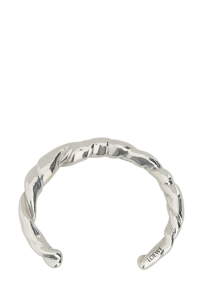 Shop Loewe 925 Silver Nappa Twist Bracelet In Standard