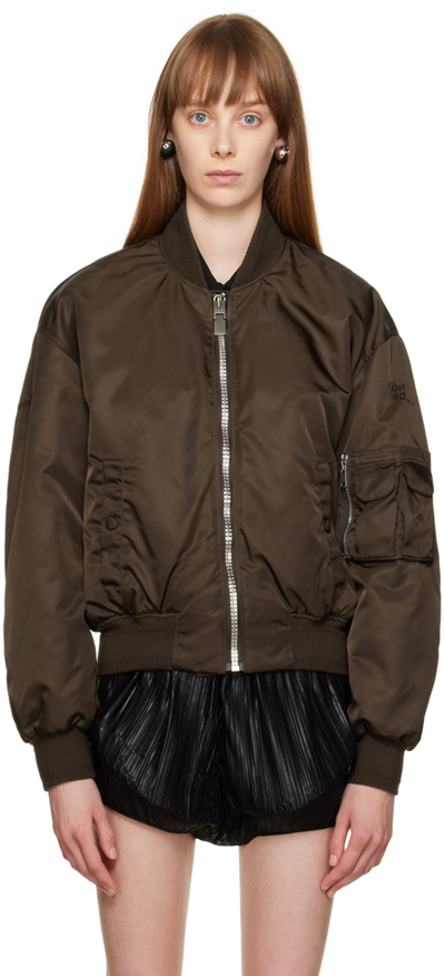 Shop Givenchy Brown Multi Pockets Bomber Jacket In 200 Brown