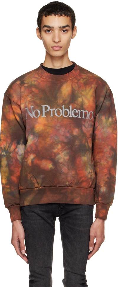 Shop Aries Black 'no Problemo' Sweatshirt In Multi