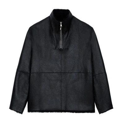 Shop Iro Anja Leather Jacket In Black Black