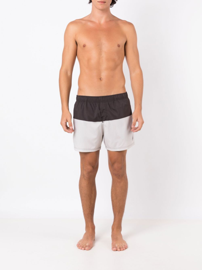 Osklen Colour-block Swim Shorts In Neutrals