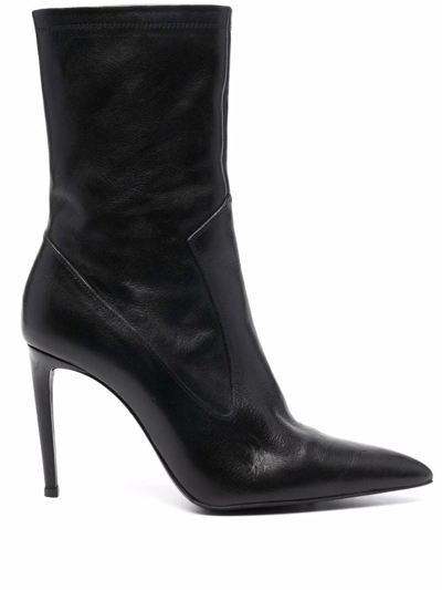 Shop Ami Alexandre Mattiussi Pointed-toe Ankle Boots In Black