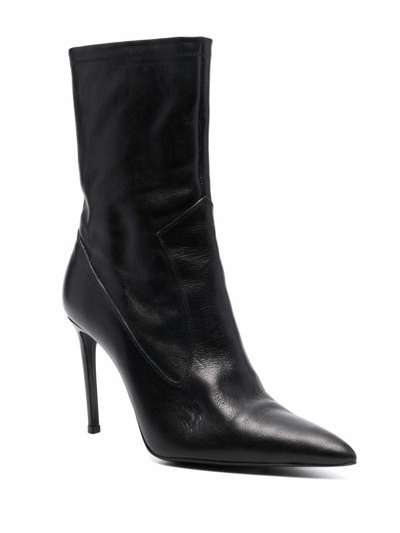 Shop Ami Alexandre Mattiussi Pointed-toe Ankle Boots In Black