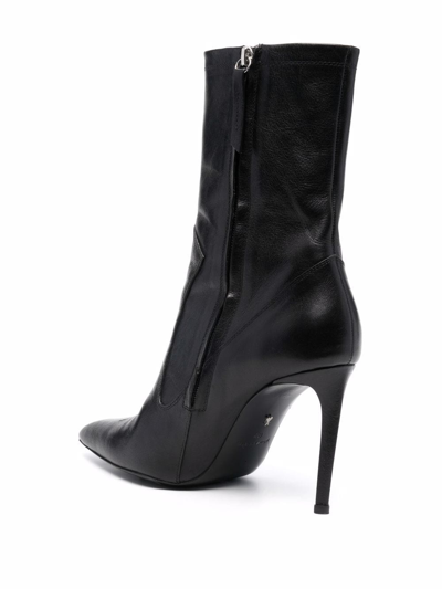 Shop Ami Alexandre Mattiussi Pointed-toe Ankle Boots In Black