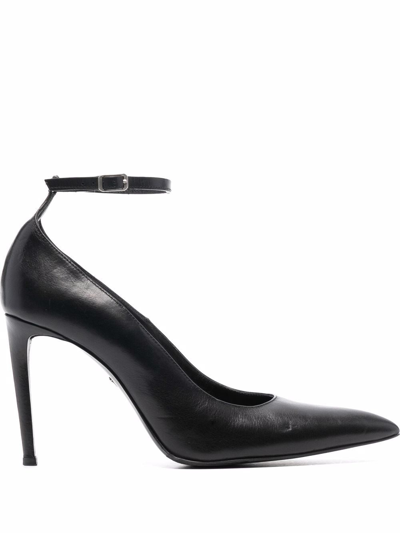 Shop Ami Alexandre Mattiussi 105mm Pointed-toe Leather Pumps In Black
