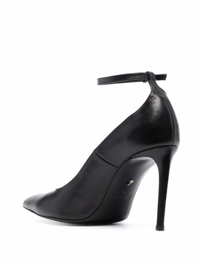 Shop Ami Alexandre Mattiussi 105mm Pointed-toe Leather Pumps In Black