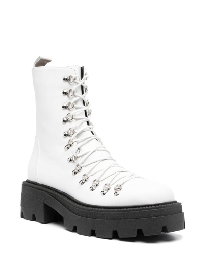 Sergio Rossi Rubber Toecap Boots In 白色