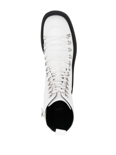Sergio Rossi Rubber Toecap Boots In 白色