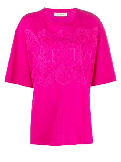 Shop Valentino Women's T-shirts And Top -  - In Pink Cotton