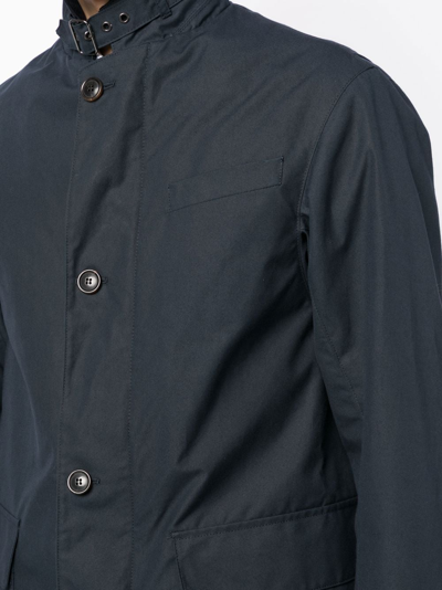 Shop Leathersmith Of London Harley Single-breasted Jacket In Blue