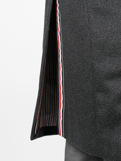 Shop Thom Browne Grosgrain-tab Cashmere Coat In 灰色