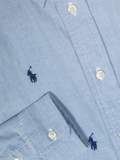 Polo Ralph Lauren Boys Blue Pony Logo Shirt In Blue