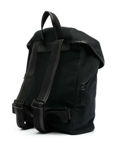 Shop Leathersmith Of London Lion-print Detail Backpack In Black