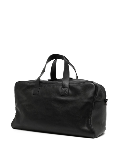 Shop Leathersmith Of London Weekender Leather Holdall In Black