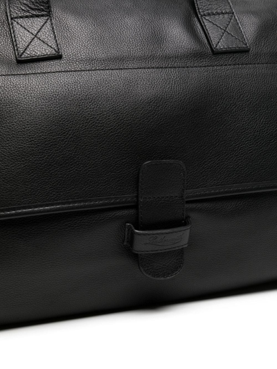 Shop Leathersmith Of London Weekender Leather Holdall In Black