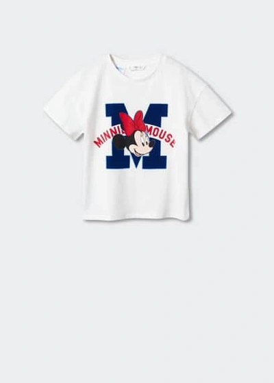 Shop Mango Minnie Mouse T-shirt Off White