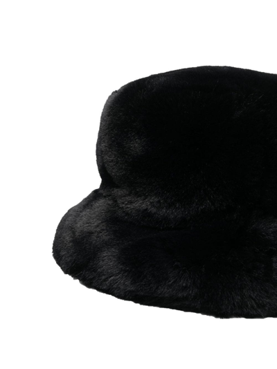 Shop Moose Knuckles Faux-fur Bucket Hat In Black