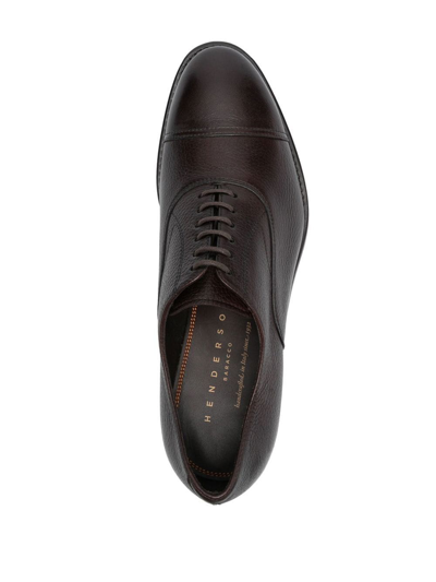 Henderson Baracco Perforated-detail Derby Shoes In Brown