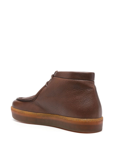 Shop Henderson Baracco Miguel Leather Ankle Boots In Brown