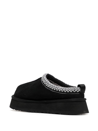 Shop Ugg Tazz Flatform Slippers In Black