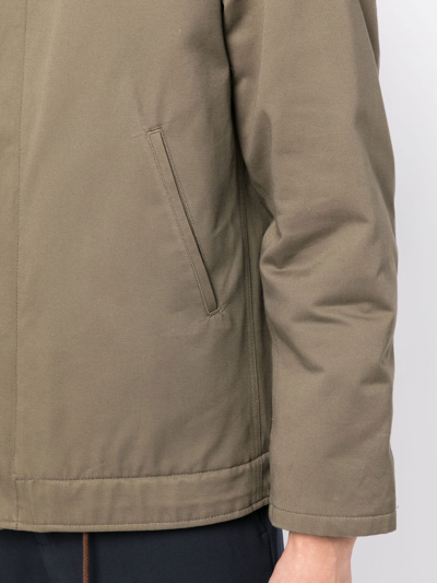 Leathersmith Of London Button-down Fastening Shirt Jacket In Green