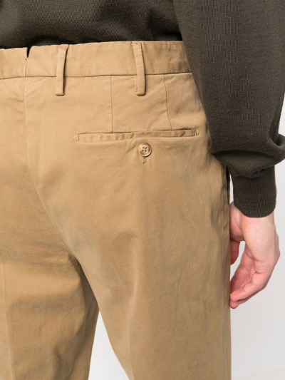 Shop Incotex Straight-leg Chino Trousers In 中性色