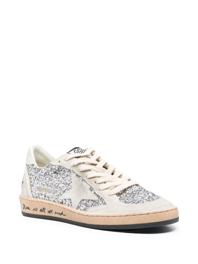 Golden Goose Ball-star Glitter Low-top Sneakers In Neutrals | ModeSens