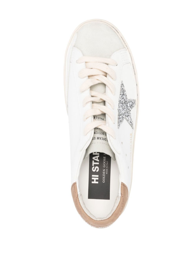 Golden Goose Hi Star Lace-up Sneakers In 白色