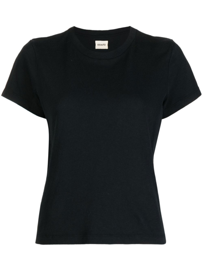 Shop Khaite The Emmylou Cotton T-shirt In 黑色