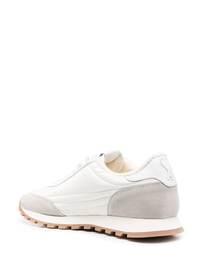 Shop Ami Alexandre Mattiussi Panelled Low-top Sneakers In 白色