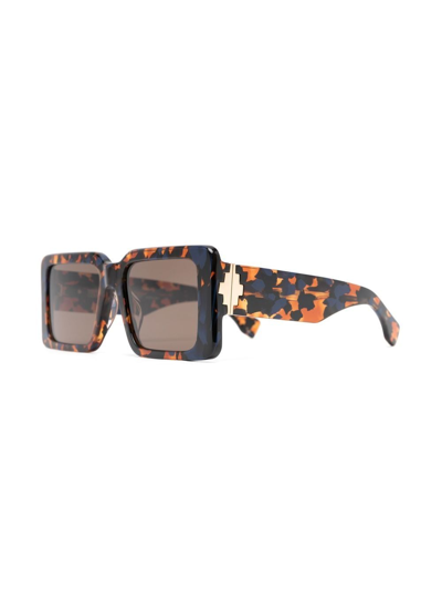 Marcelo Burlon County Of Milan Oversize-frame Tortoiseshell Sunglasses In Brown