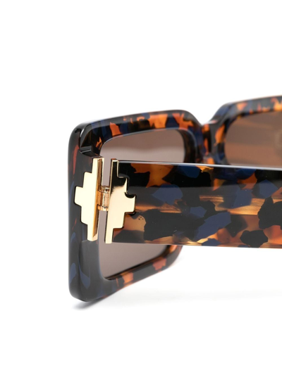Marcelo Burlon County Of Milan Oversize-frame Tortoiseshell Sunglasses In Brown