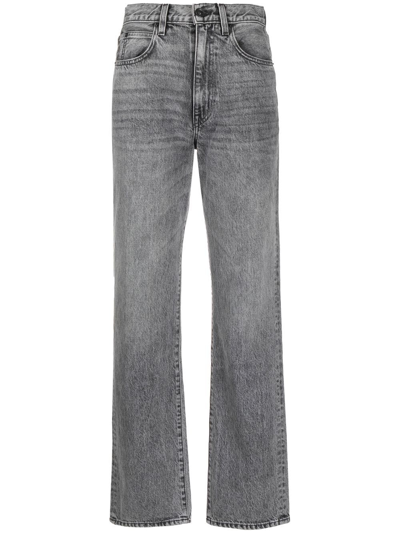 Shop Slvrlake London High-waisted Jeans In 灰色