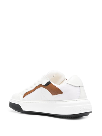 Dsquared2 Logo-print Lace-up Sneakers In 白色