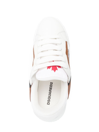 Dsquared2 Logo-print Lace-up Sneakers In 白色