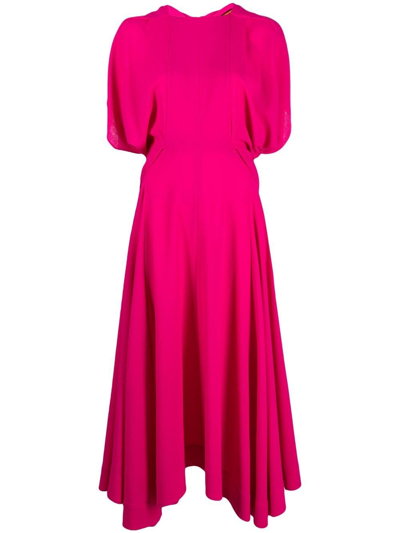 Shop Colville Draped Mid-length Dress In 粉色