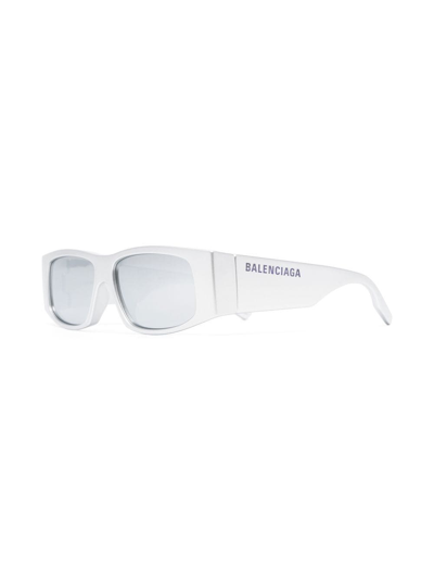 Balenciaga Led Square-frame Sunglasses In Silver