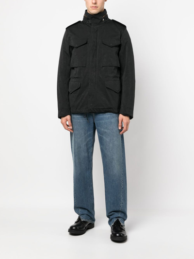 Shop Ten C Flap-pocket Military Jacket In 黑色