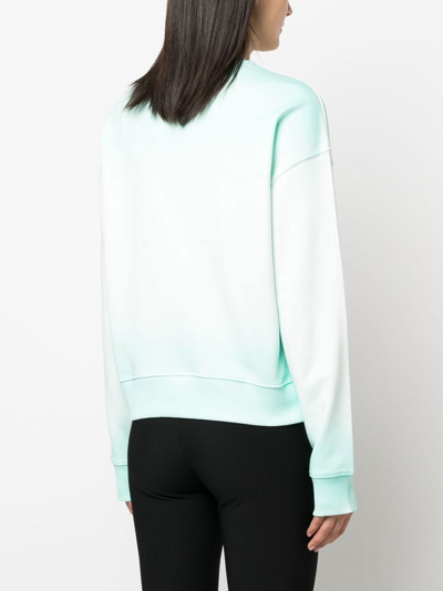 Shop Chiara Ferragni Wink Logo-patch Gradient Sweatshirt In 绿色