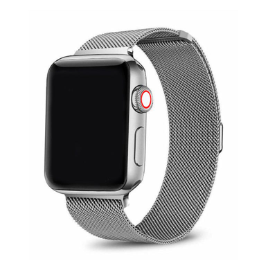 Shop Posh Tech Infinity Stainless Steel Mesh Replacement Band For Apple Watch In Grey