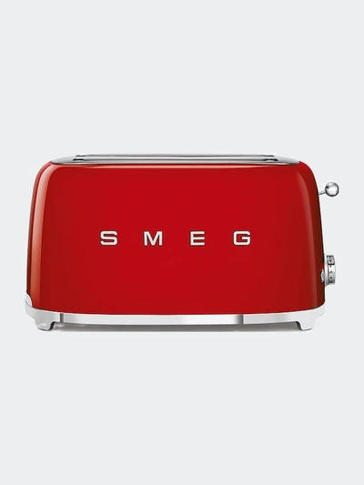 Shop Smeg 4 Slice Toaster Tsf02 In Red