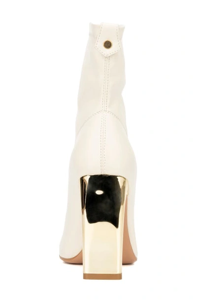 Torgeis Chiara Square Toe Bootie In Off White