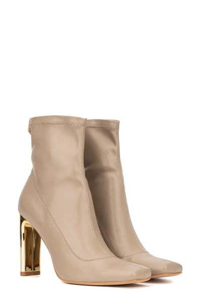Torgeis Chiara Square Toe Bootie In Natural