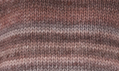 Shop Halogen Stripe V-neck Sweater In Warm Espresso